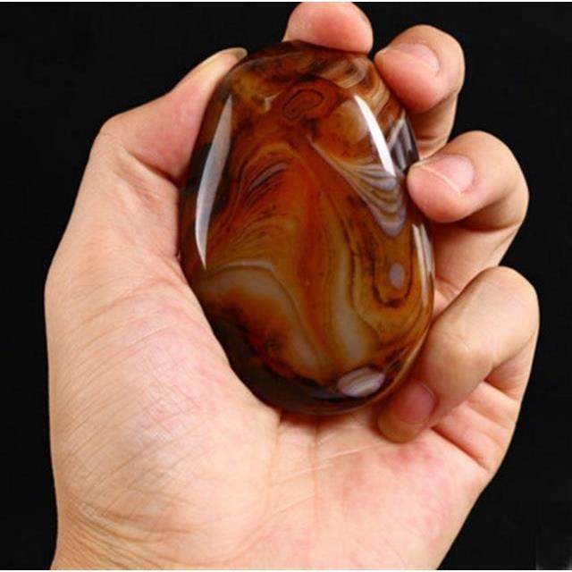 Natural tangle agate nau original stone piece fashion oil painting image pattern to play pendant original stone chite hand play piece