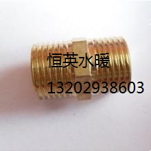 Total copper outer wire straight to butt external wire double male screw external tooth connector All copper accessories 4 points -1 inch