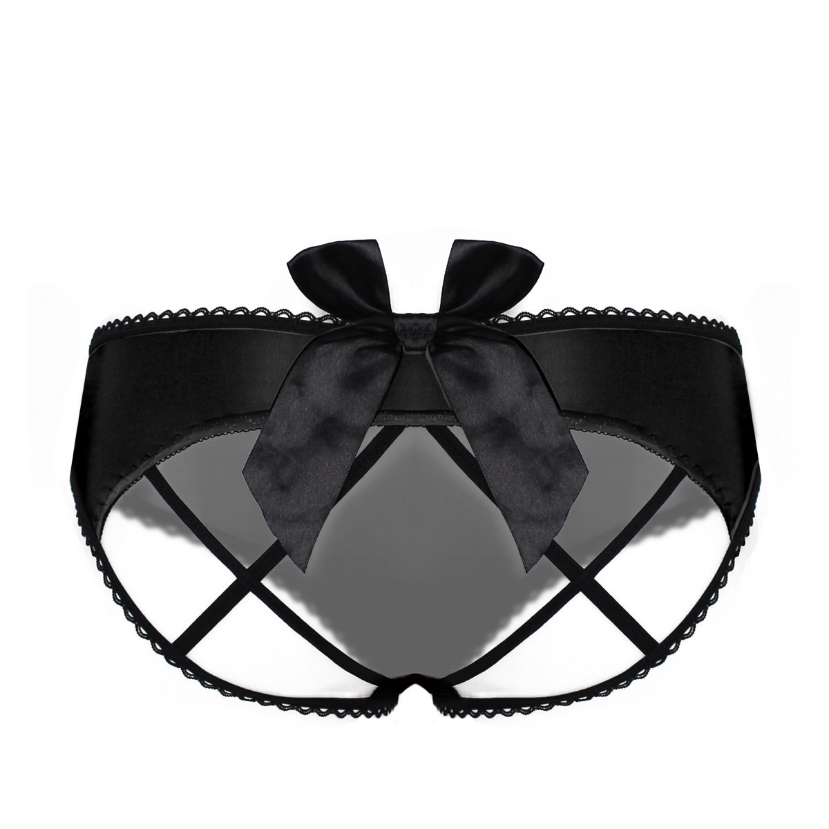 Beauty sexy underwear hip hollowed-out cool with stalls butterfly knots rear-position style low waist seduction triangle pants head