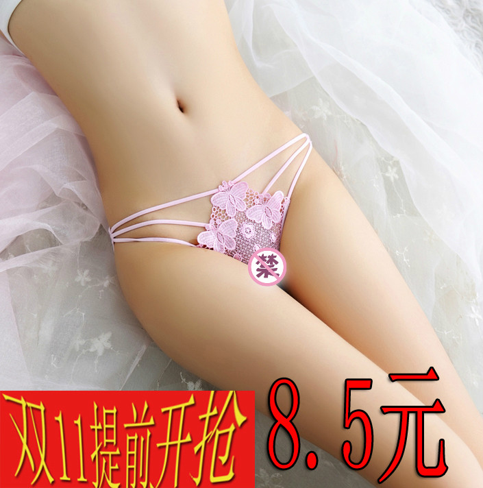 New buy 3 get 1 free women's fashion trendy sexy underwear thin lace transparent exposed beauty briefs