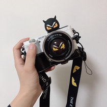 Small Devil Hot Boot Lens Cover Suit Small Monster Yellow Eye Filter Camera Protection Cover With Anti-Throw Rope Hot Boots