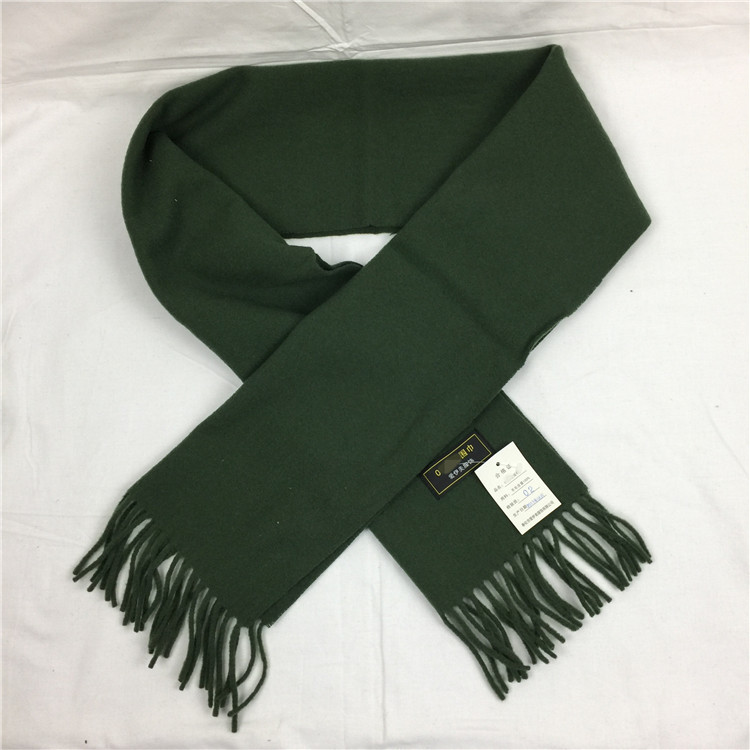 Biển xanh trường eunuch khăn chính hãng Pei Fa đích thực olive màu xanh lá cây Wu mô hình 100% tinh khiết len ​​khăn mùa thu và mùa đông mua khăn phượt