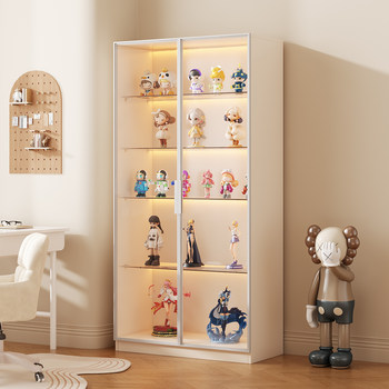 Doll Glass Door Display Cabinet for Home Living Room Blind Box Lego Model Ornaments Building Blocks Wine Cabinet Bookcase