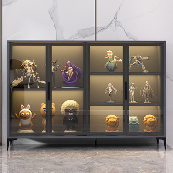 Light Luxury Glass Cabinet, Figurine Display Cabinet, Lego Model Display Cabinet, Living Room Storage Cabinet, Snack Cabinet, Grid Cabinet