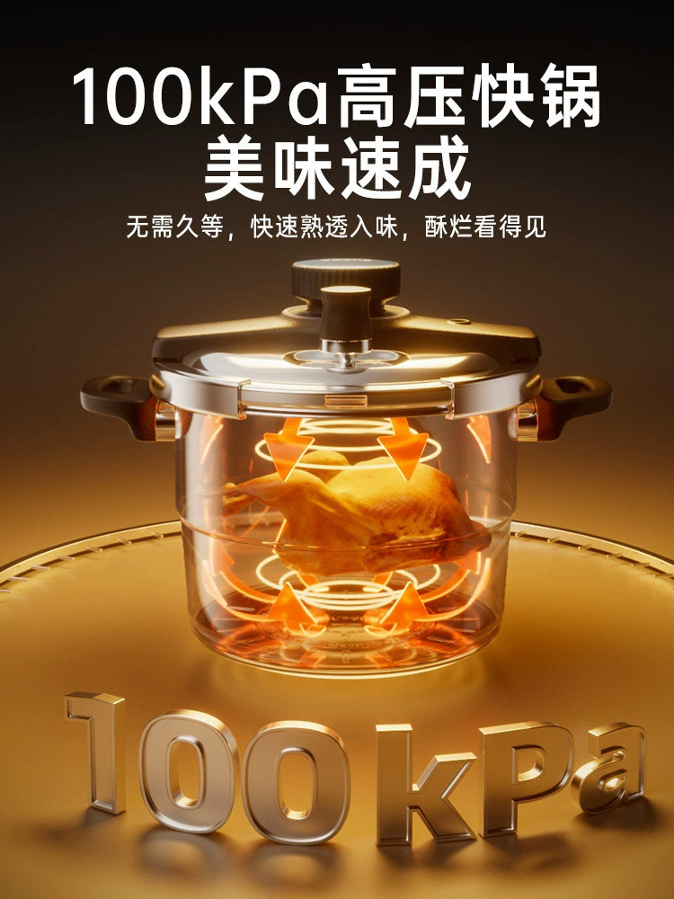 Supor 304 Stainless Steel Pressure Cooker for Home Use, New Small Pressure Cooker for Gas and Induction Cookers, Official Flagship Store