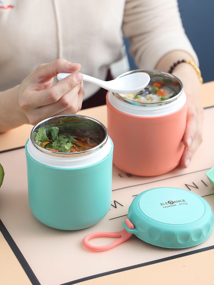 304 stainless steel soup cup sealed with lid Office worker student soup pot Portable leak-proof breakfast porridge cup Cereal cup