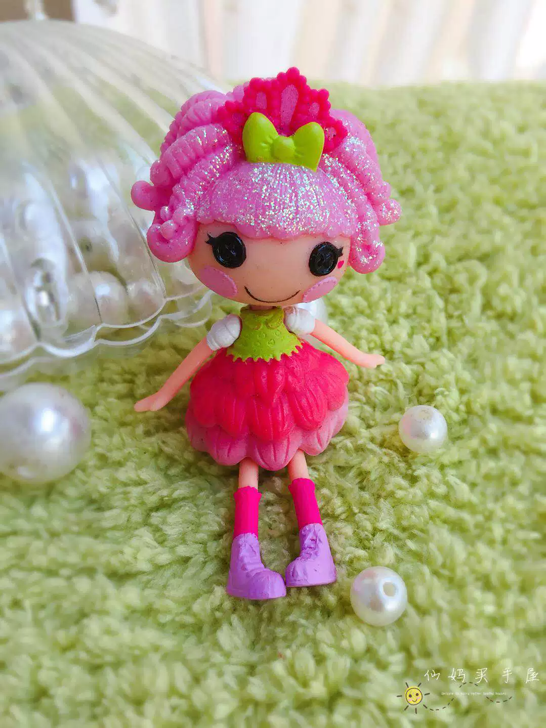 Мини-кукла LALALOOPSY Lele Angels, с пуговичными глазами, слепой бокс с микромагнитной качелью (≤15 см)