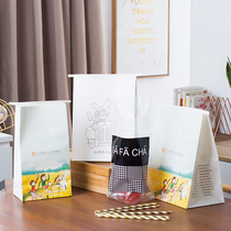 (Packaging customization) Toast bag bread paper bag baking pattern printing custom single cup double cup milk tea packaging bag