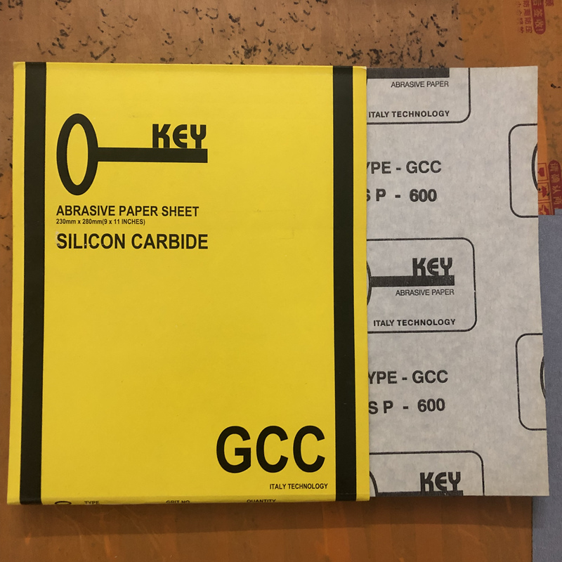 Special offer Italy imported gold key sandpaper white dry sandpaper red wood furniture sandpaper sandpaper