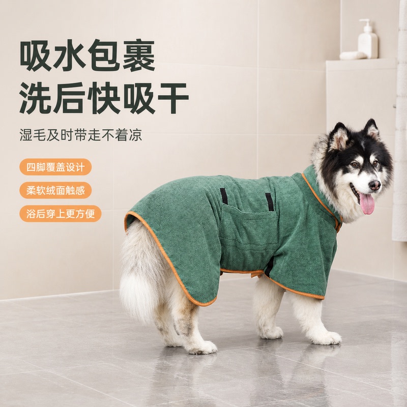 Pet Bathing Quick-Dry Bathrobe, Multi-Size, High-Elastic Velcro Wrap-Style, Absorbent Clothing for Drying Cats and Dogs after Bathing Pet Bathing Quick-Dry Bathrobe, Multi-Size, High-Elastic Velcro Wrap-Style, Absorbent Clothing for Drying Cats and Dogs after Bathing