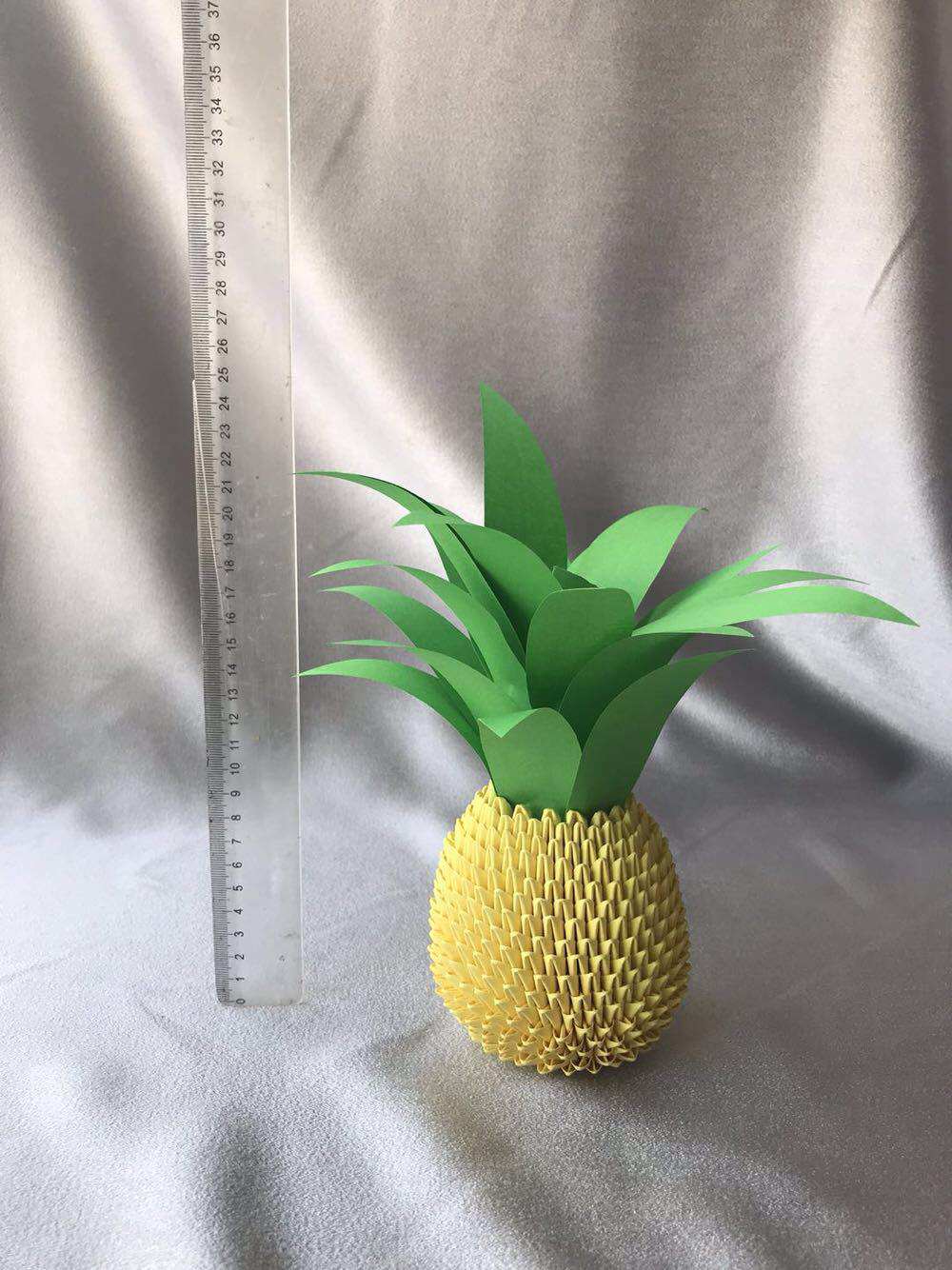 Haobo yellow pineapple handmade creative DIY birthday gift triangular plug three-dimensional origami material package semi-finished product - Taobao