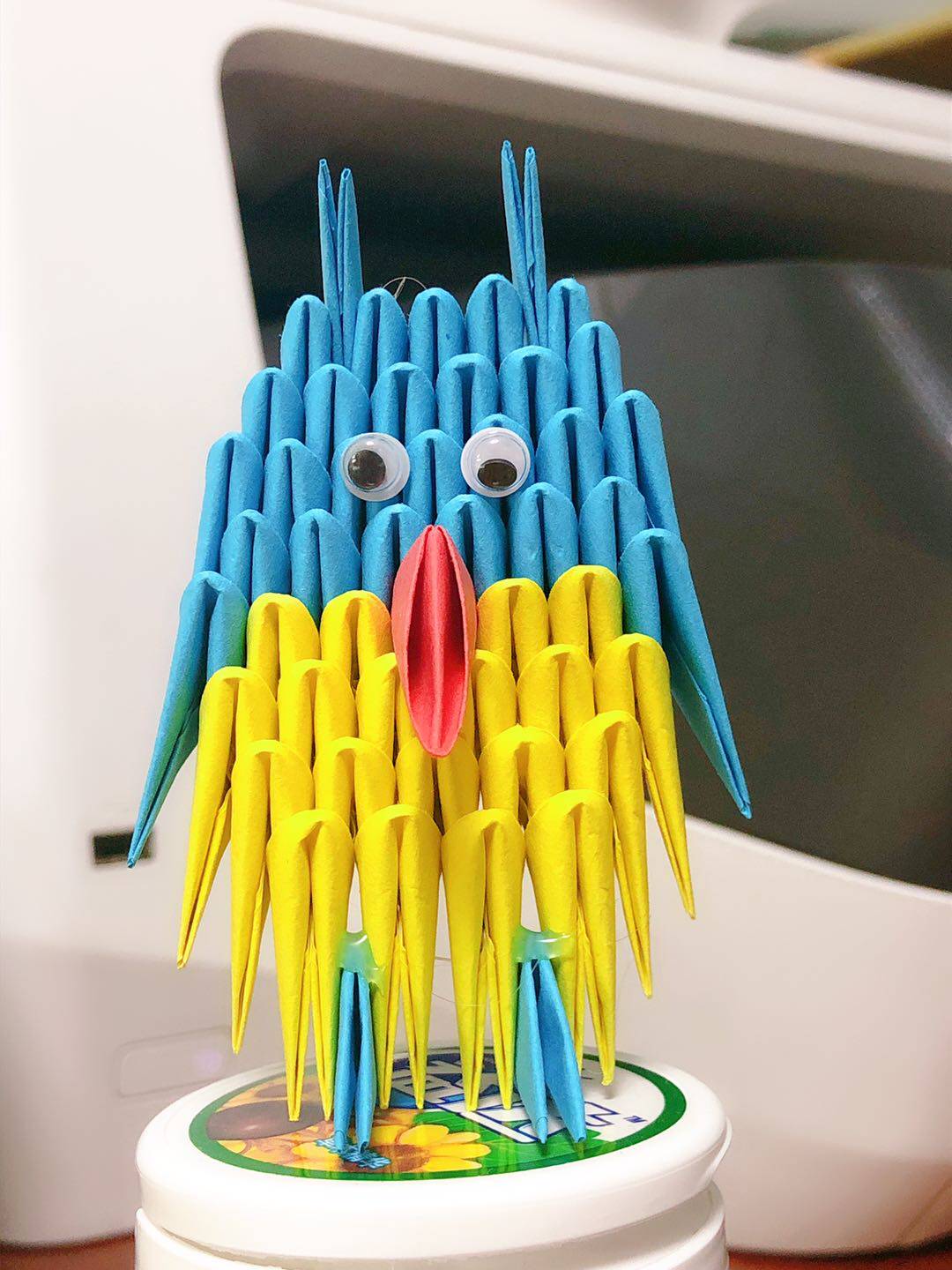 Haobo two owls handmade origami material package semi-finished triangular plug three-dimensional primary school parent-child homework hot sale