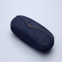 Send mirror cloth hipster mirror box students retro cute boys and girls myopia glasses care box denim mirror box