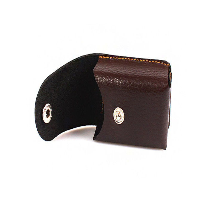 Folding of the old flower glasses glasses case portable leather bagging wearing belt waist bag containing box