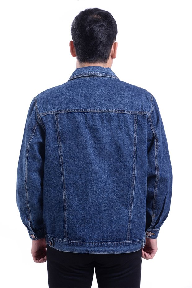 Mùa thu và mùa đông dụng cụ denim insurance bảo hiểm lao động overalls cotton nam áo khoác denim áo khoác thợ hàn điện chống ủi áo khoác nam