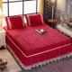 Shen Hao nhà dệt nhung ấm áp đơn mảnh giường váy chăn bông cộng với giường bông flannel dày giường đơn mảnh ga giường viền ren