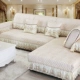 Châu Âu sofa đệm vải trượt đơn giản hiện đại tất cả các mùa bao gồm tất cả sofa ghế phổ thông bao gồm toàn bộ tấm vải liệm - Ghế đệm / đệm Sofa nệm ngồi ghế gỗ