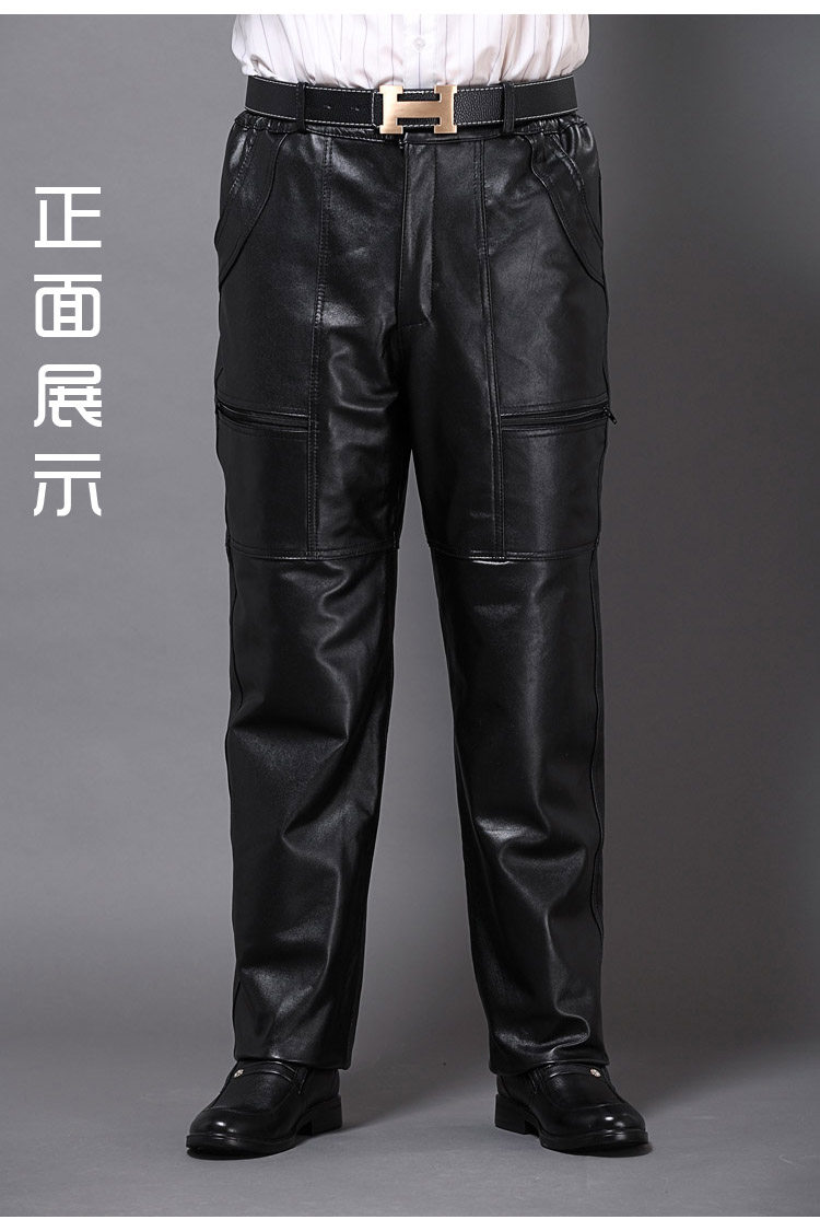 Pantalon cuir homme droit - Ref 1484619 Image 12
