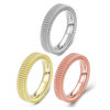 Jewelry Double Layer Mesh Hollow Titanium Steel Ring
