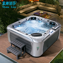 Six-seat outdoor jacuzzi Large Garden Villa spa bathtub Roach bathtub Multiple bathtub