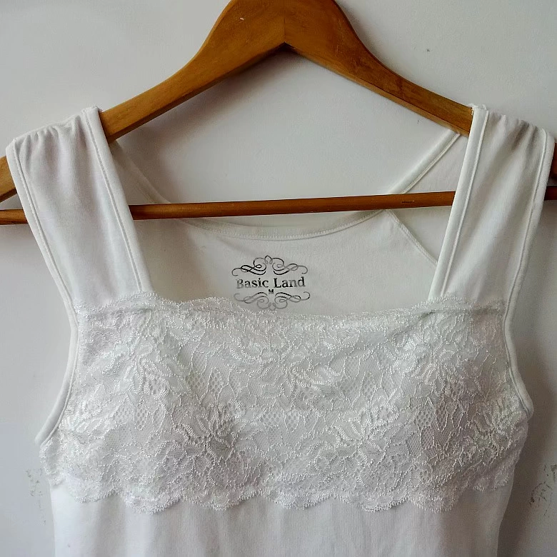 Áo cotton nữ có áo thun ngực cỡ lớn vest bra một vòng thép đồ lót rộng vai đeo dây áo nhà đáy - Áo vest