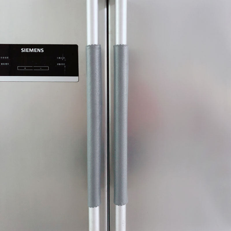 Four seasons free of washing leather fridge door handle protective sleeve glass door door handle gloves pull glove handle cover antistatic