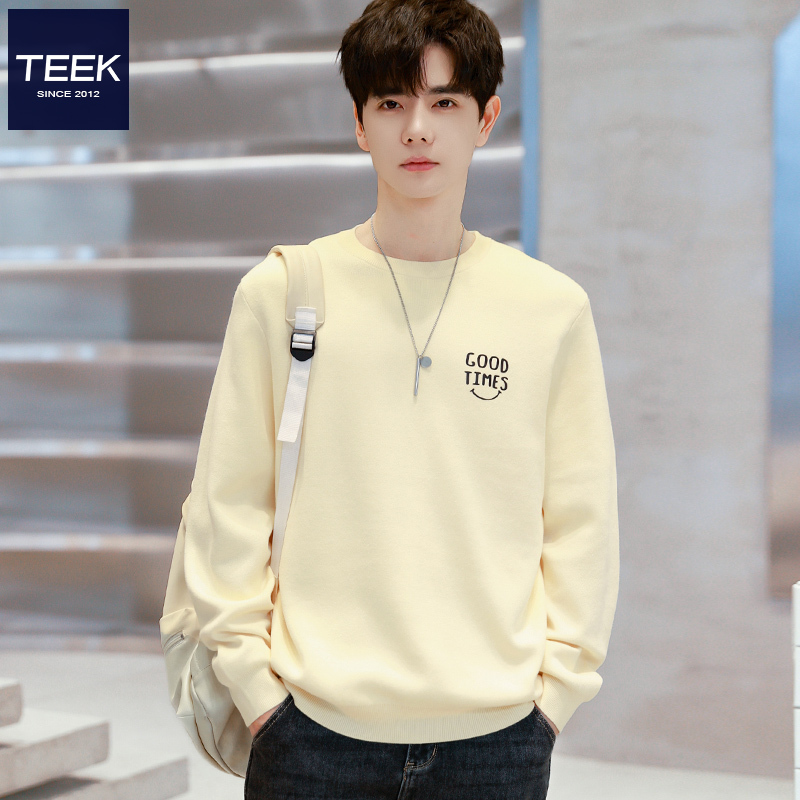Teek2026 New Men's Sweater, Youth Men's Base Layer Knitwear, Spring Trendy Spring Clothing Knitwear