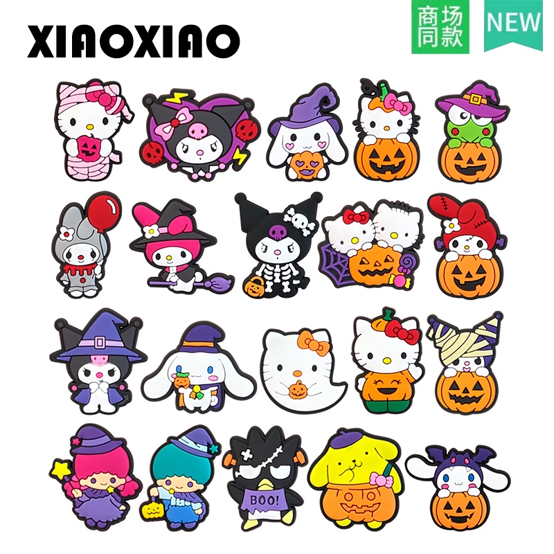 Sanrio Halloween 20 Styles of Clog Shoe Accessories DIY Cartoon Cute Crocs Shoe Charms Shoe Decorations