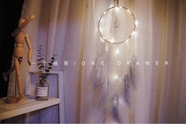 One drawer original hand-made dream catcher night light DIY material pack (round trip to the Moon)gift