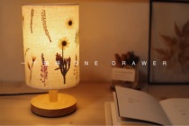 A drawer antique plant flower grass desk lamp bedroom bedside lamp diy material bag birthday gift 38