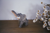 A Drawer Original Handmade Cute Real Wood Carved Elephant Animal Decoration Pendulum Birthday Holiday Gift