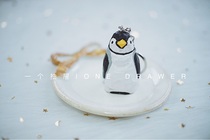 One Drawer Handmade Cute Real Wood Carving Penguin Baby Animal Key Clasp Pendant Birthday Holiday Gift