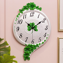 Watch Cartoon Hang Clocks Lucky Grass Restaurant Individuality Fashion Living Room Nordic Minimun Creative Clock Atmosphere Light Luxury