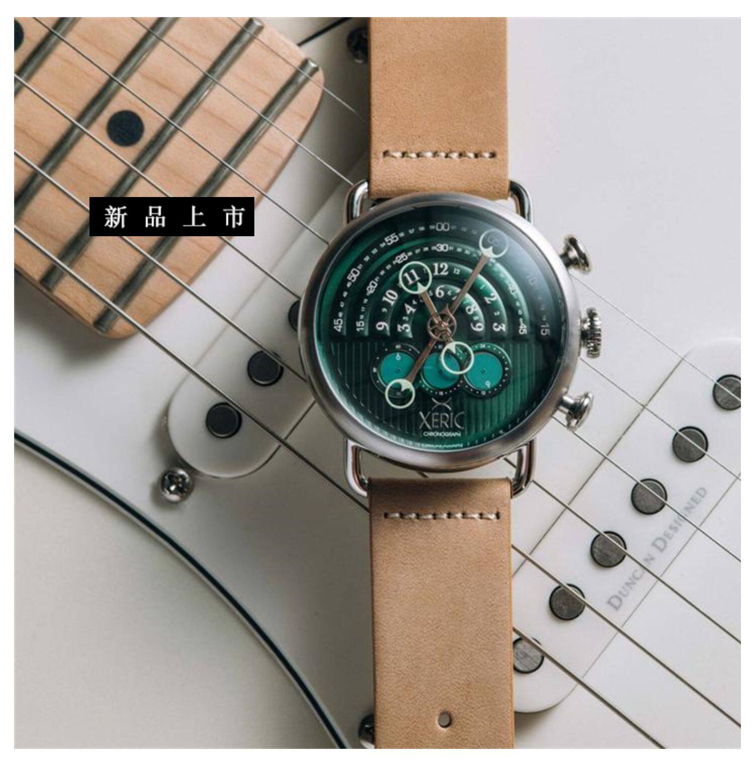 Часы Европа xeric男表halograph chrono网红潮款大表盘手表男夜光新款石英表