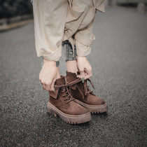 British style Martin boots womens 2020 new autumn joker motorcycle net red black thick-heeled boots womens single boots women