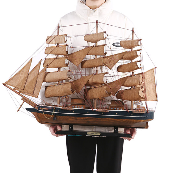 Smooth sailing sailing ornaments finished model hand-simulated wooden crafts Nordic style simple decorations