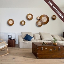 Tea room decoration Zen round wall decoration three-dimensional hanging flower wall decoration wall hanging Hotel background wall decoration