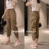 Gemma 1152 thun thun quần âu nữ mùa hè phiên bản Hàn Quốc lỏng lẻo 9 quần chân harem quần chống nắng quần - Quần Harem quần tây lưng kiểu Quần Harem