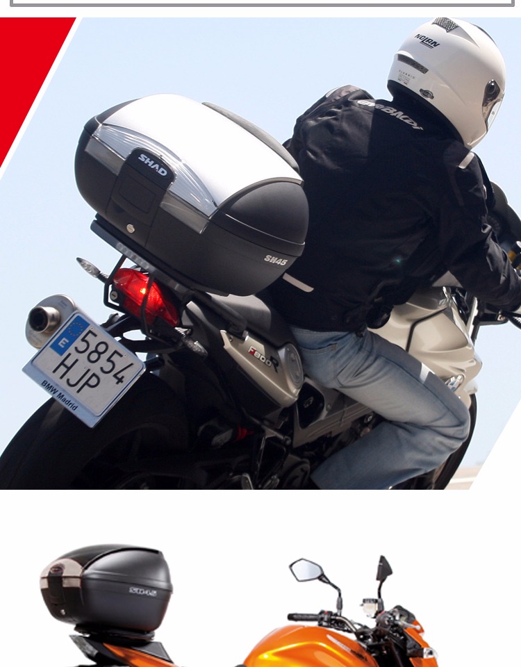 Thân xe máy SHAD Xiade SH45 lít đuôi xe tay ga GW250 lớn trở lại hộp hành lý - Xe gắn máy phía sau hộp hộp để đồ xe máy