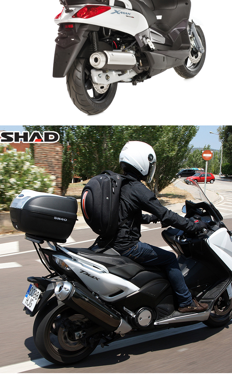 SHAD Xiade SH40 Trunk xe máy chung Xe điện Xe tay ga Trunk Công cụ quá khổ - Xe gắn máy phía sau hộp thùng hông givi