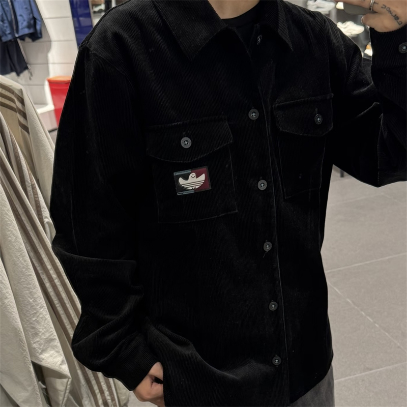 Clover Sports and Leisure Trendy Retro Embroidered Corduroy Shirt Jacket Kf9603 Jx5443