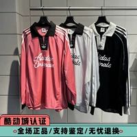Adidas, спортивный трендовый ретро лонгслив для отдыха, футболка polo
