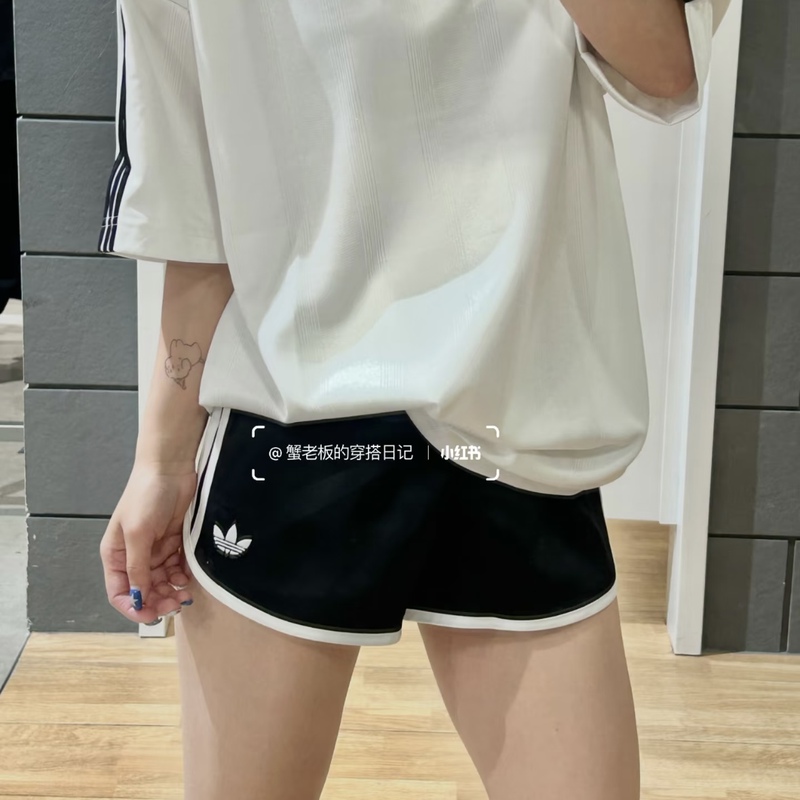 Adidas Originals Women's Sports Casual Trendy Quick-Dry Satin Shorts Kd7977 Jd3119
