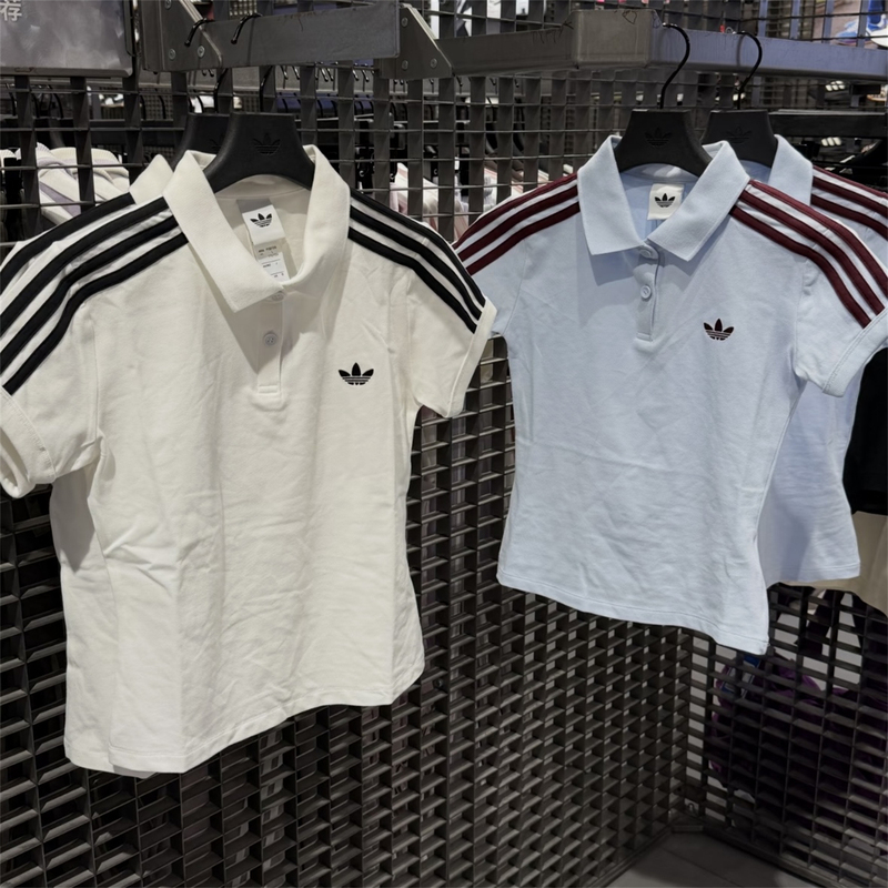 Adidas Trefoil Women's Sports Casual Trendy Lapel Polo Shirt Short Sleeve T-Shirt Kd3697 Kd3698 Adidas Trefoil Women's Sports Casual Trendy Lapel Polo Shirt Short Sleeve T-Shirt Kd3697 Kd3698