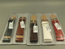 Watch accessories crocodile leather strap sweat-proof strap mens and womens pin buckle factory special clearance treatment