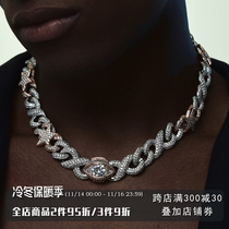 ICEGANG shaped star eye Horus eye full of diamonds Cuban necklace European and American zircon jewelry hip-hop trend