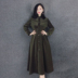 Áo khoác nhung nữ dài tay áo khoác nhỏ mùa xuân và mùa thu đông đầm mỏng nhung vàng áo khoác nữ hot trend 2021 Trench Coat