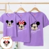 Quần áo mùa hè dành cho cha mẹ-con của Disney năm 2020 mới hợp thời trang cho gia đình ba và bốn Mickey Plus áo phông ngắn tay cho nữ - Trang phục dành cho cha mẹ và con