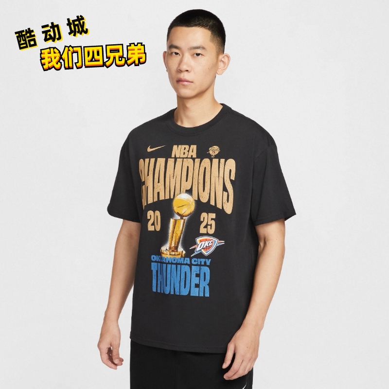Nike Oklahoma City Thunder Nba Men's Championship Team T-Shirt Ir5593-010 Nike Oklahoma City Thunder Nba Men's Championship Team T-Shirt Ir5593-010