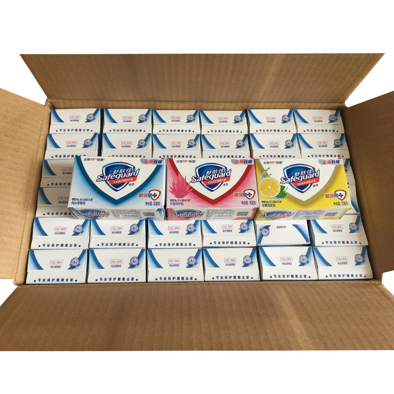 Shuskin Jia soap 105g * 72 pieces of soap pure white lemon honeysuckle bathing bath and hand washing and mixing for the whole box